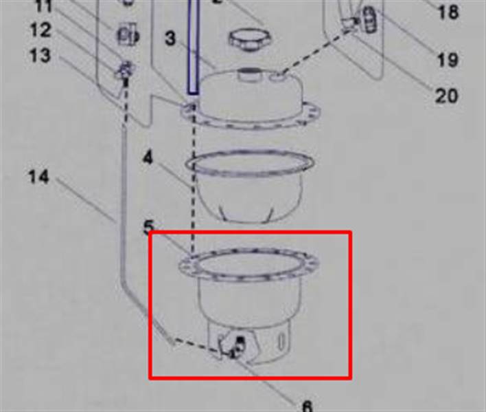 Основание бака для BC5 NORDBERG 01-00001726