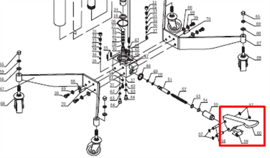 Педаль для N3406 NORDBERG N3406#60
